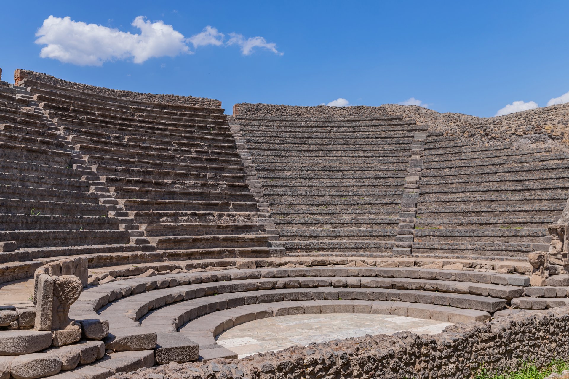The ancient amphitheatre of Pompeii