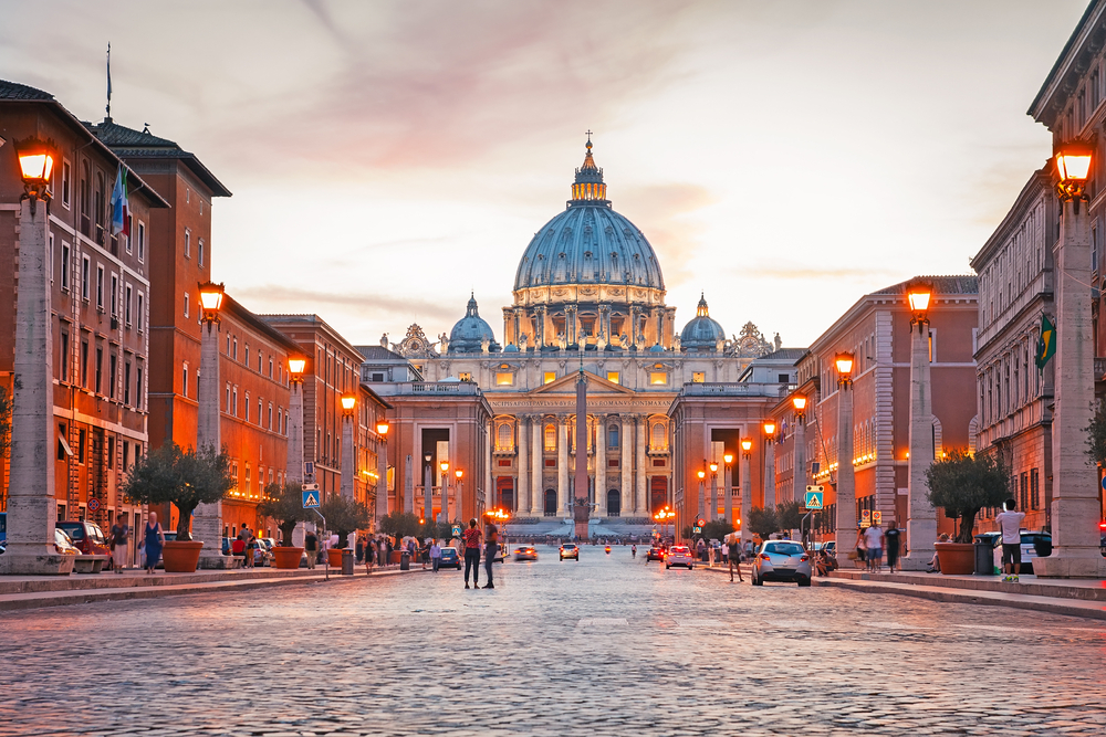 vatican city in the morning light