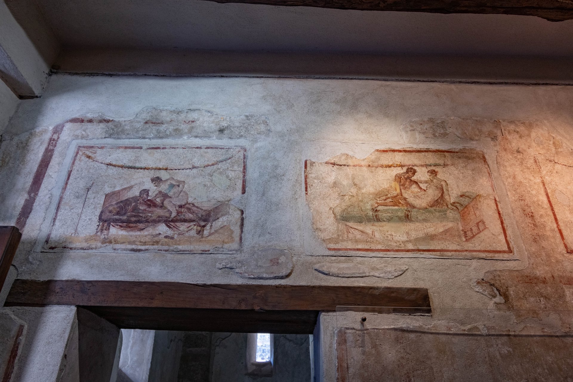 Interior of the Lupanar in Pompeii