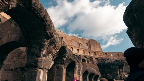 colosseum underground view of the sky