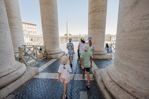 tourists at the vatican