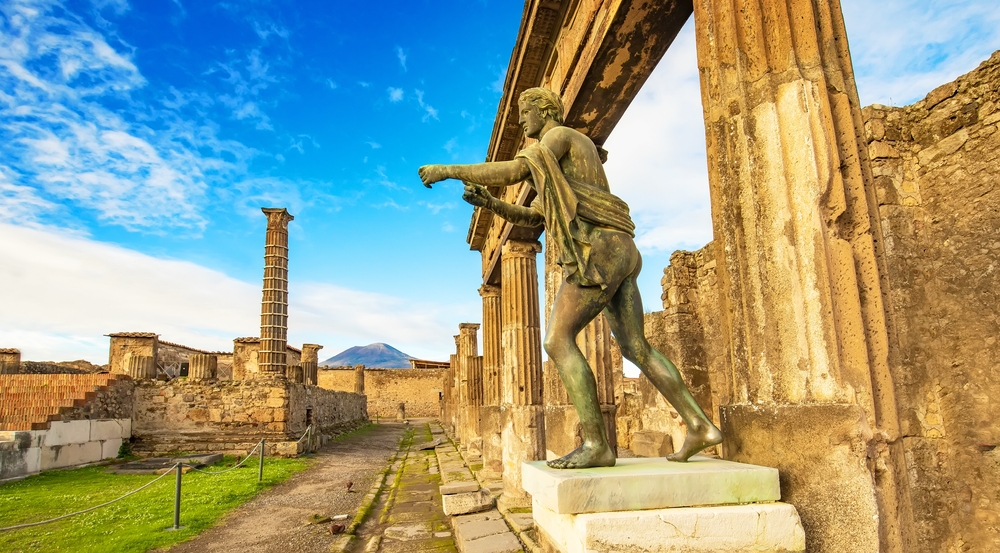 Pompeii ruins during the day