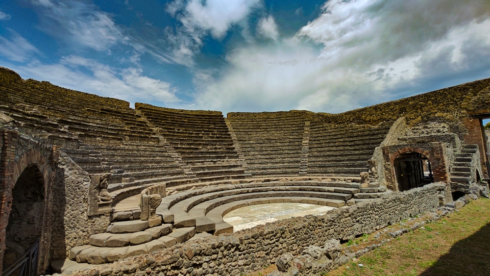 The ancient amphitheatre of Pompeii