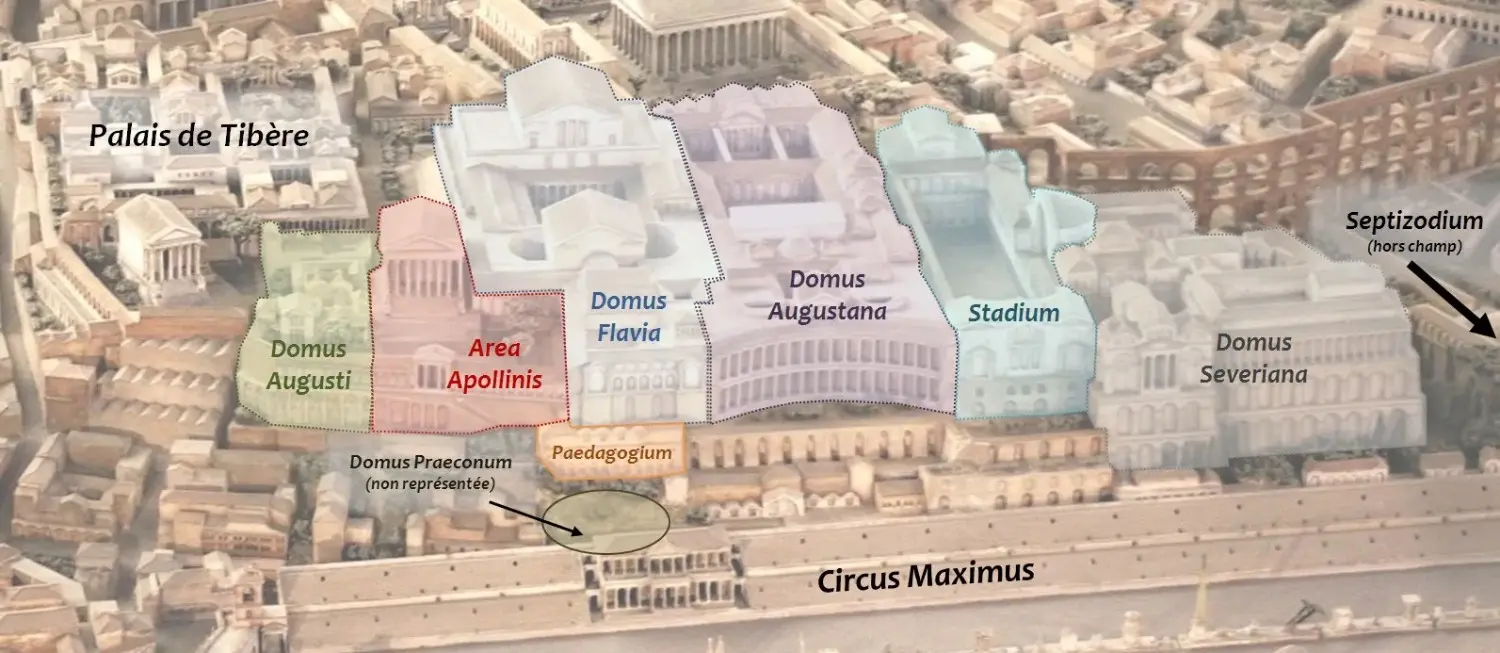 map of what the palatine hill 