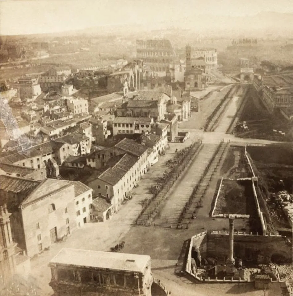 ancient view of the roman forum